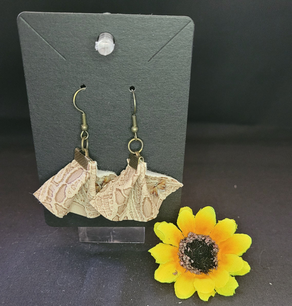 Leather & Lace earrings