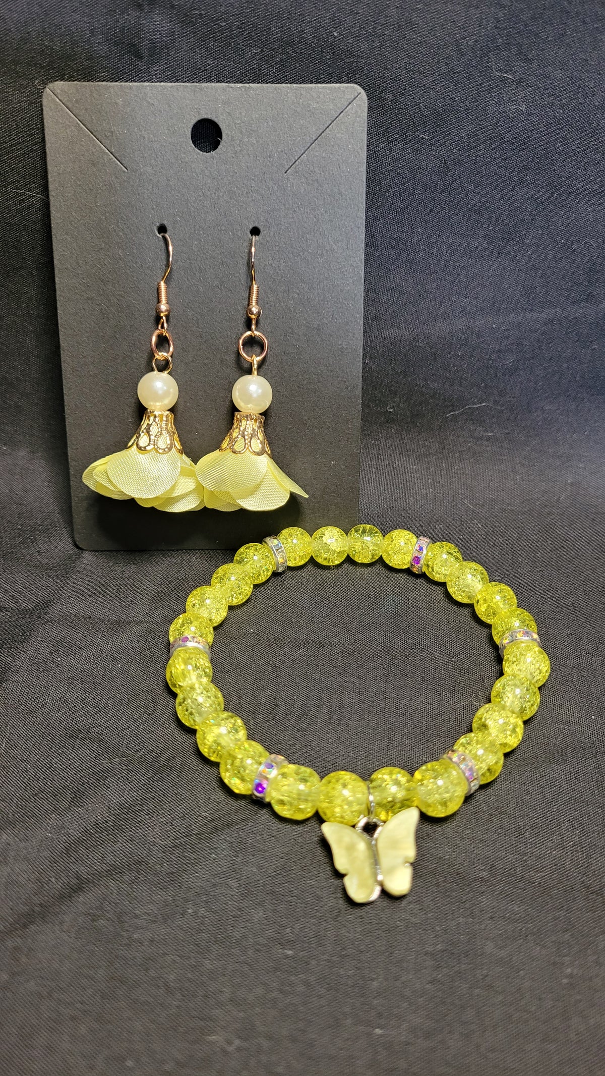 "Petals & Butterflies" earrings/bracelet sets