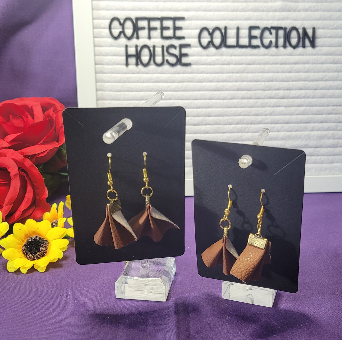 Mocha Latte mini earrings