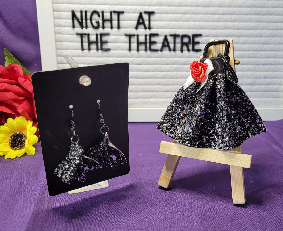 "THEATRE GHOST" keychain/earring set