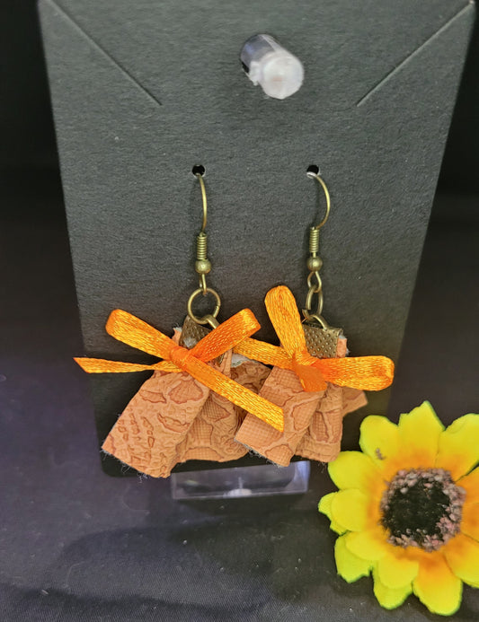 Oranges & Lace earrings