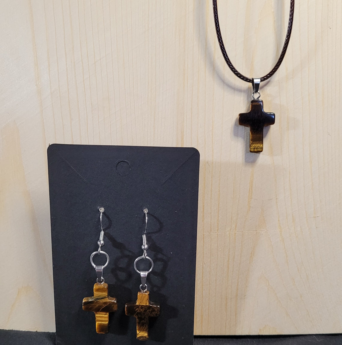 "He's not here,  for He is Risen" earring/necklace set
