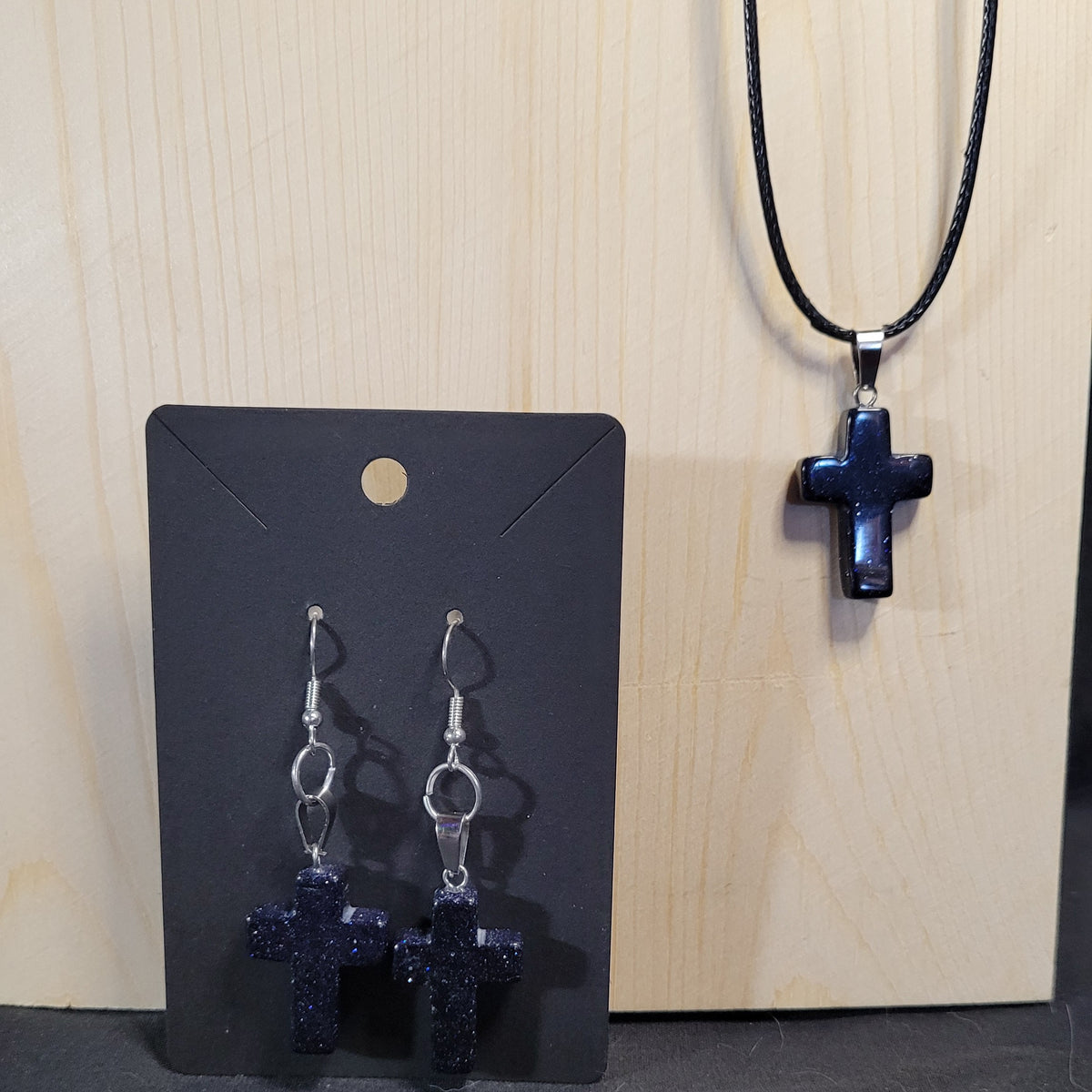 "He's not here,  for He is Risen" earring/necklace set