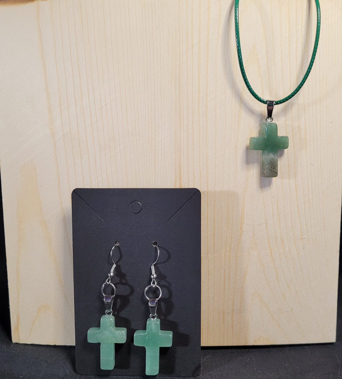 "He's not here,  for He is Risen" earring/necklace set