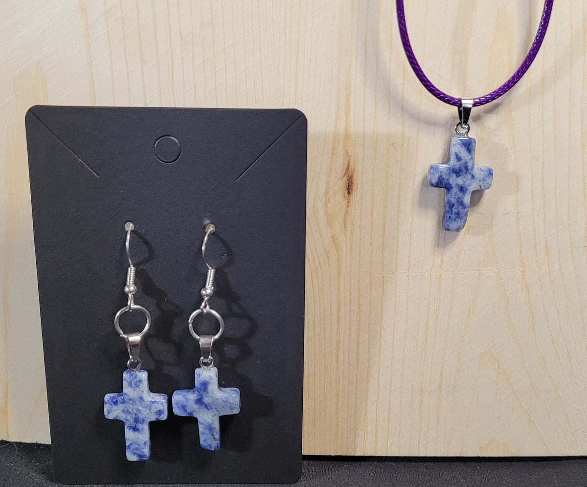 "He's not here,  for He is Risen" earring/necklace set
