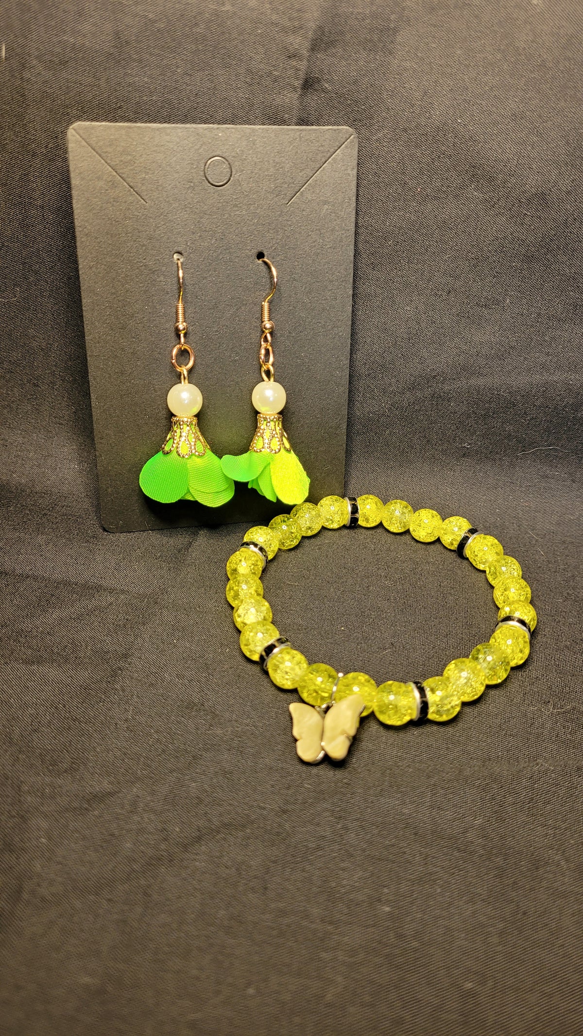 "Petals & Butterflies" earrings/bracelet sets