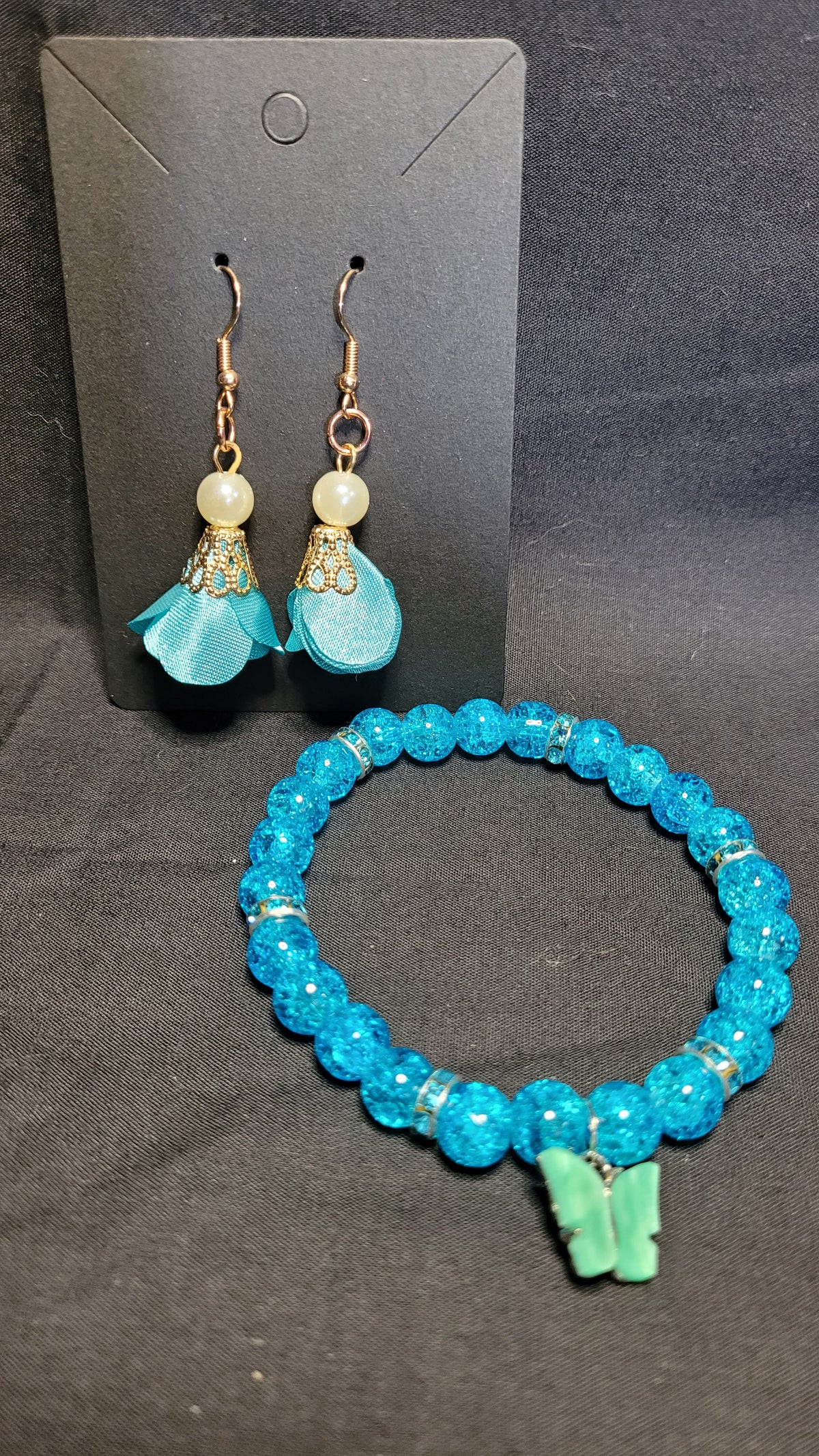 "Petals & Butterflies" earrings/bracelet sets