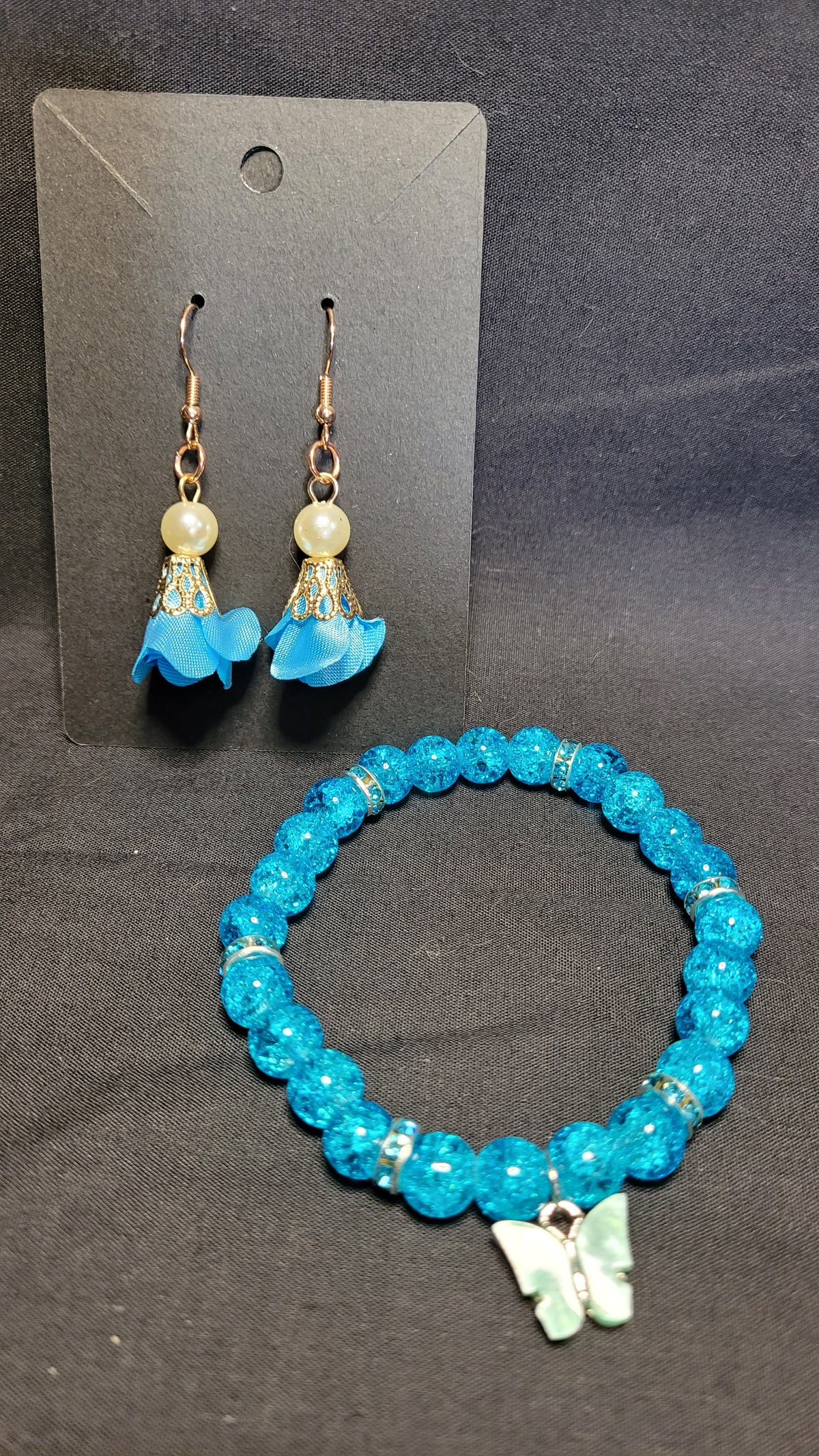 "Petals & Butterflies" earrings/bracelet sets
