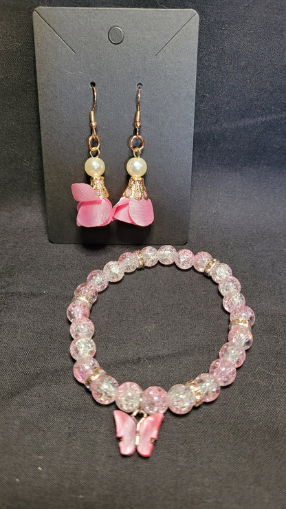 "Petals & Butterflies" earrings/bracelet sets