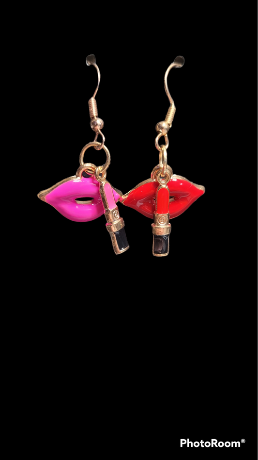 "Lovely lips" earrings